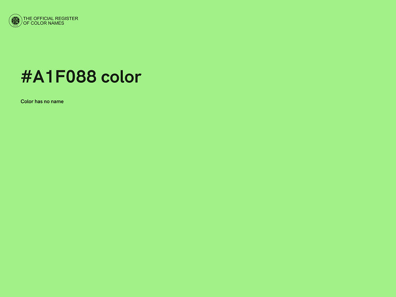 #A1F088 color image