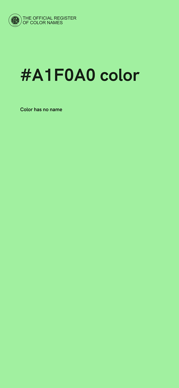 #A1F0A0 color image