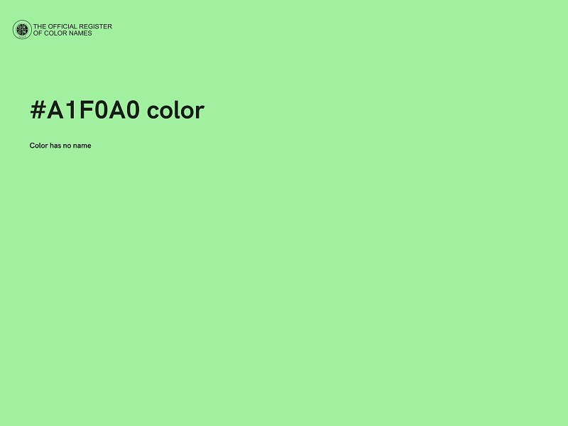 #A1F0A0 color image
