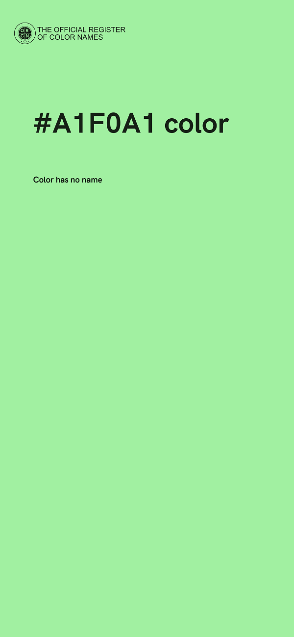 #A1F0A1 color image