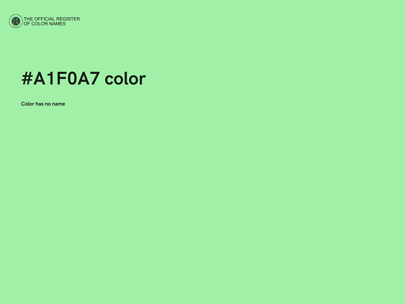 #A1F0A7 color image