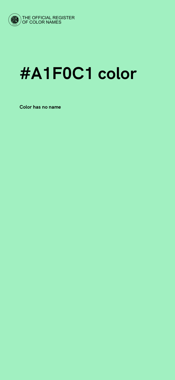 #A1F0C1 color image