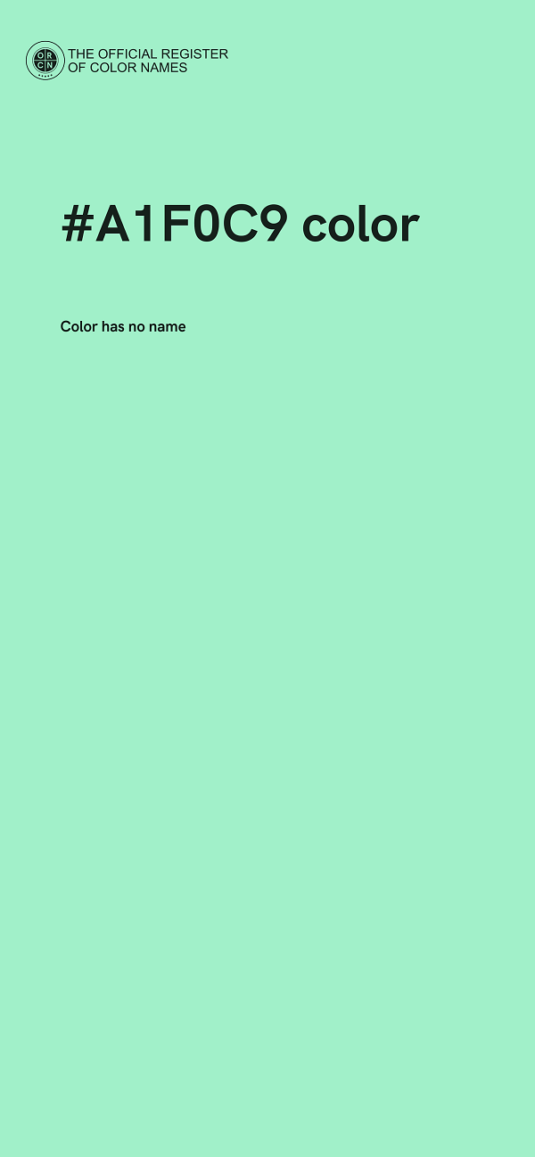 #A1F0C9 color image