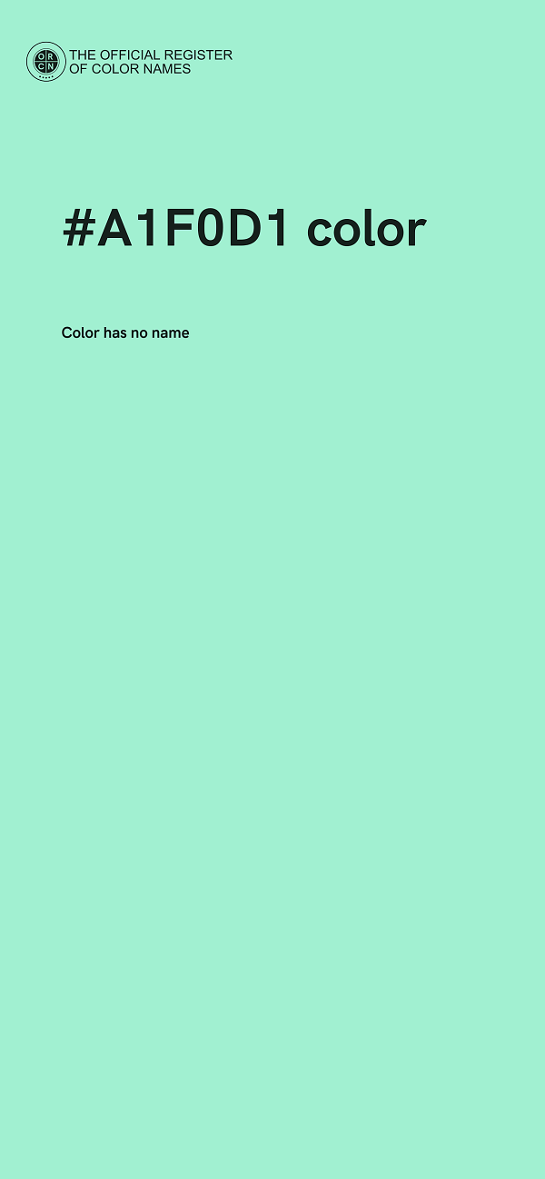 #A1F0D1 color image