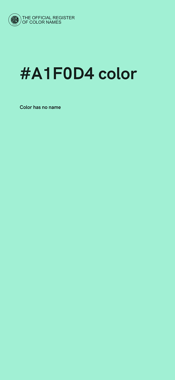 #A1F0D4 color image