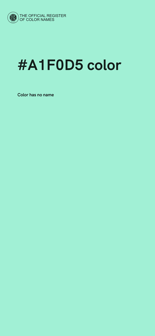 #A1F0D5 color image