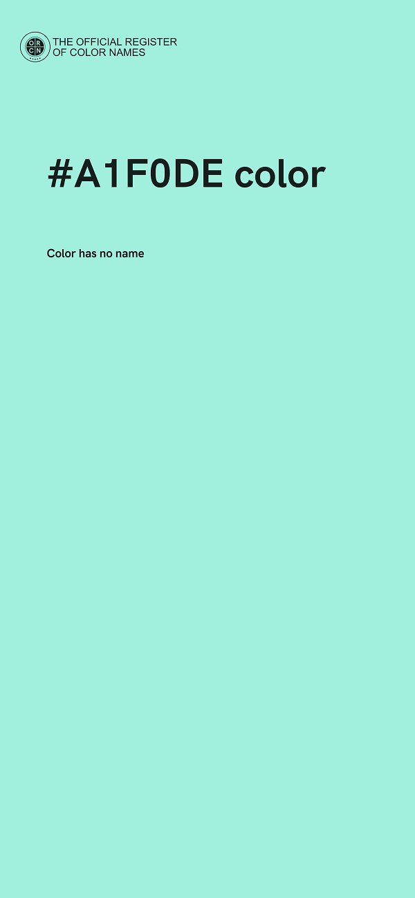 #A1F0DE color image