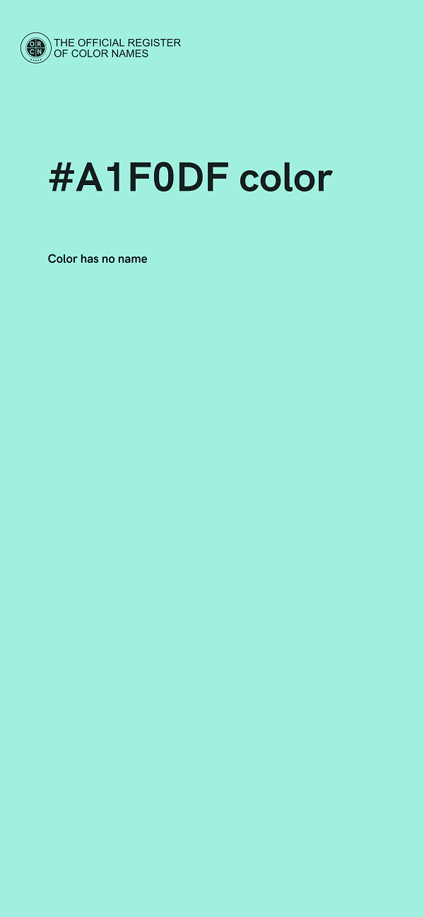 #A1F0DF color image