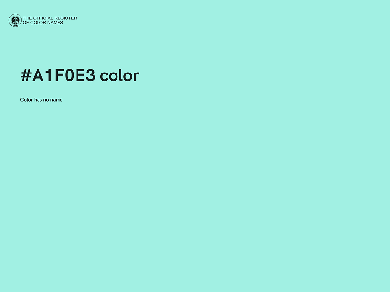 #A1F0E3 color image