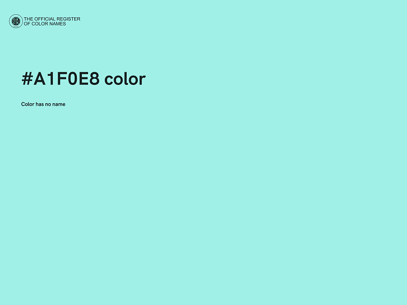 #A1F0E8 color image