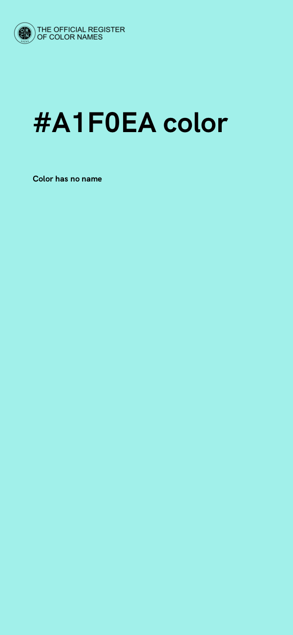 #A1F0EA color image