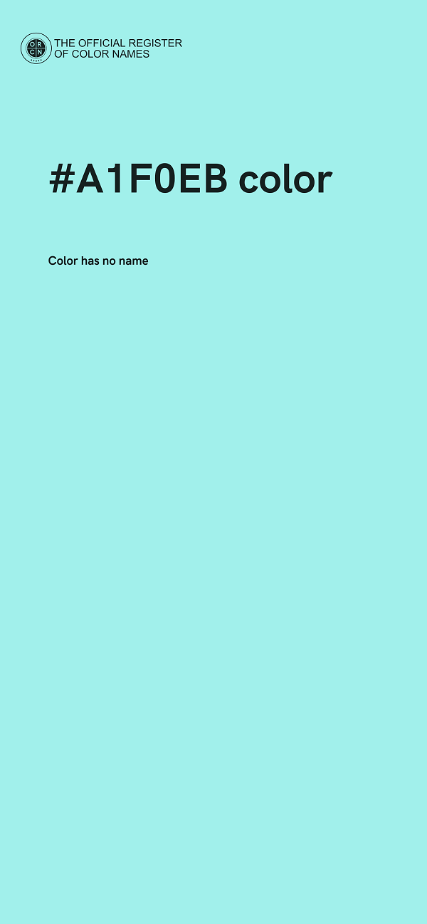 #A1F0EB color image