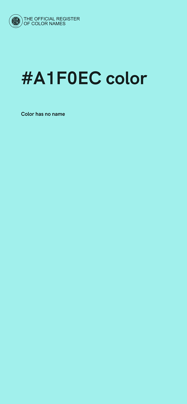 #A1F0EC color image