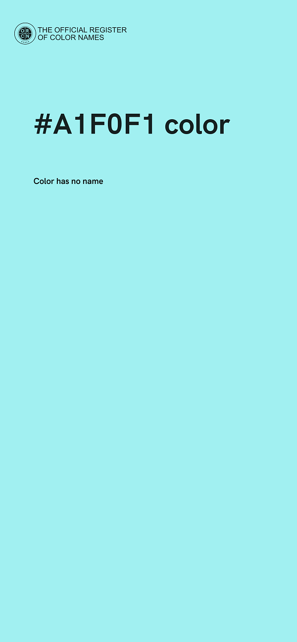 #A1F0F1 color image