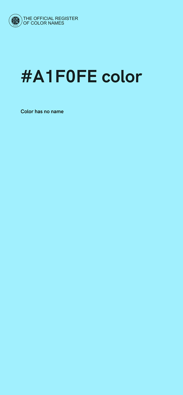 #A1F0FE color image