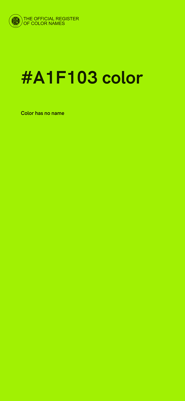 #A1F103 color image