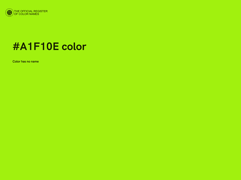 #A1F10E color image