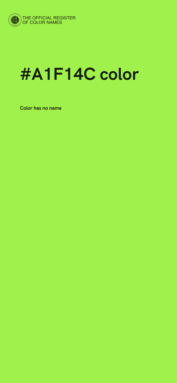 #A1F14C color image