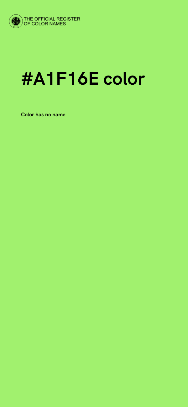 #A1F16E color image