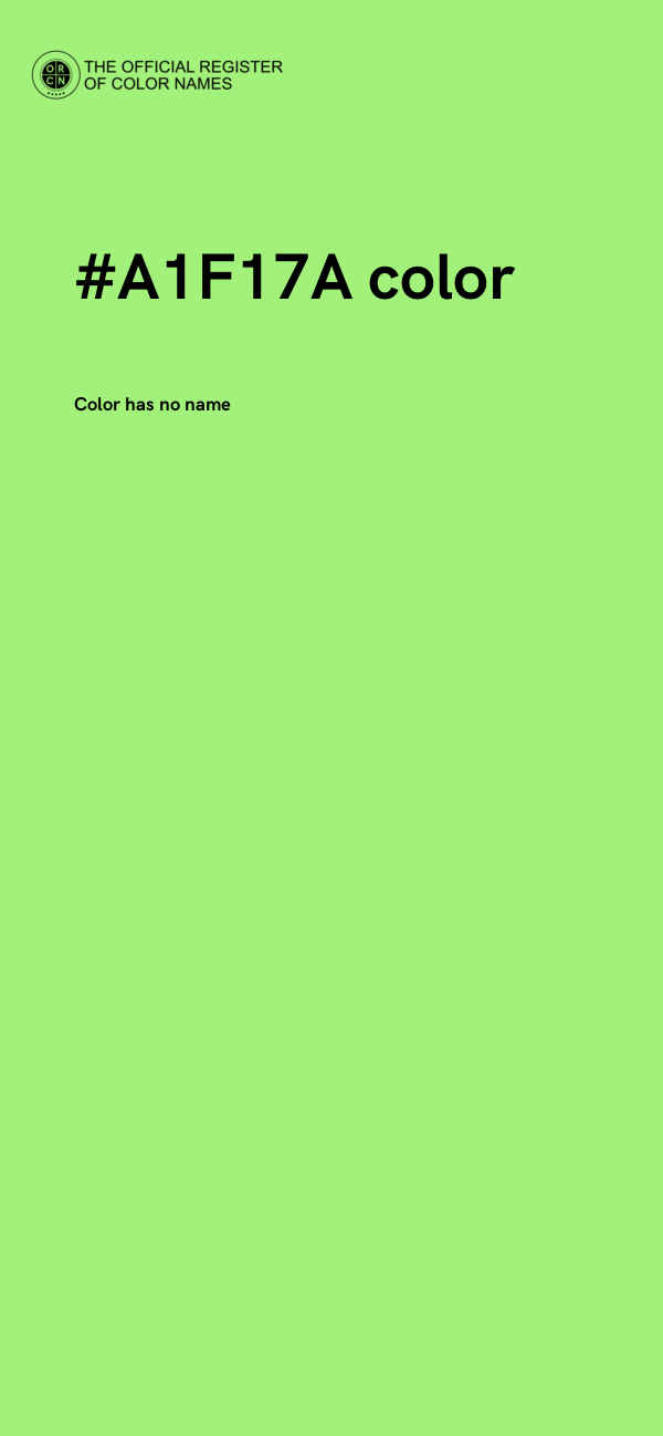 #A1F17A color image