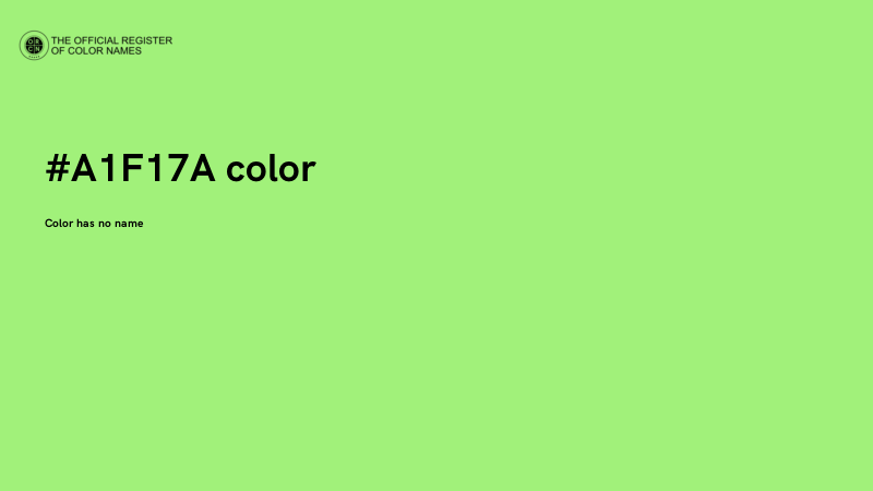 #A1F17A color image