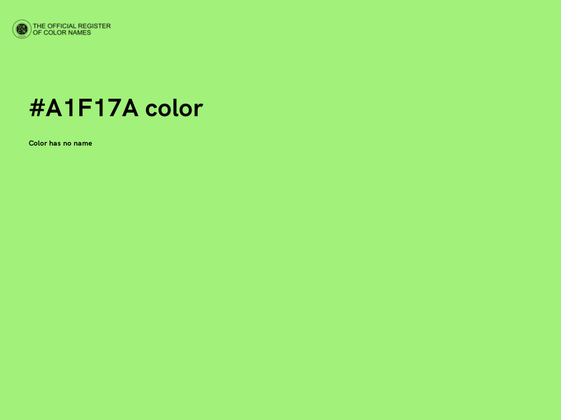 #A1F17A color image