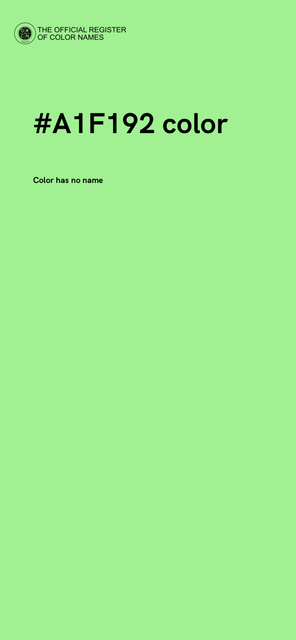 #A1F192 color image