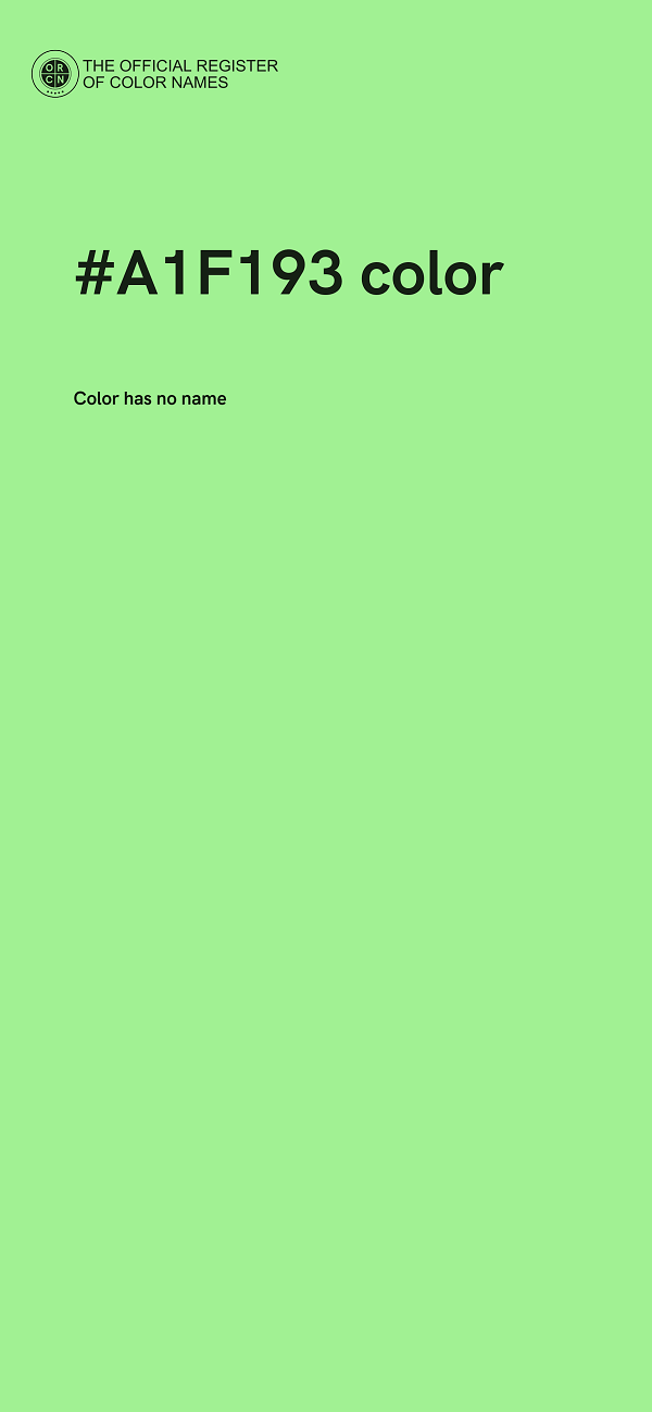 #A1F193 color image