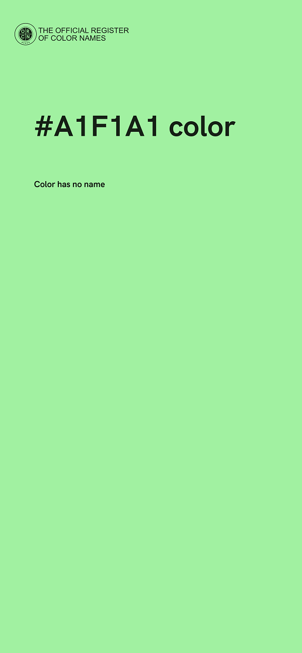 #A1F1A1 color image