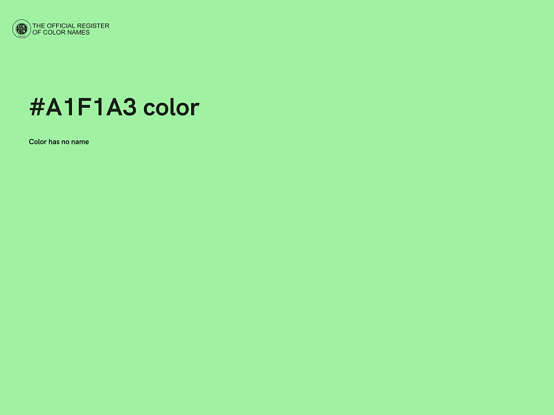 #A1F1A3 color image