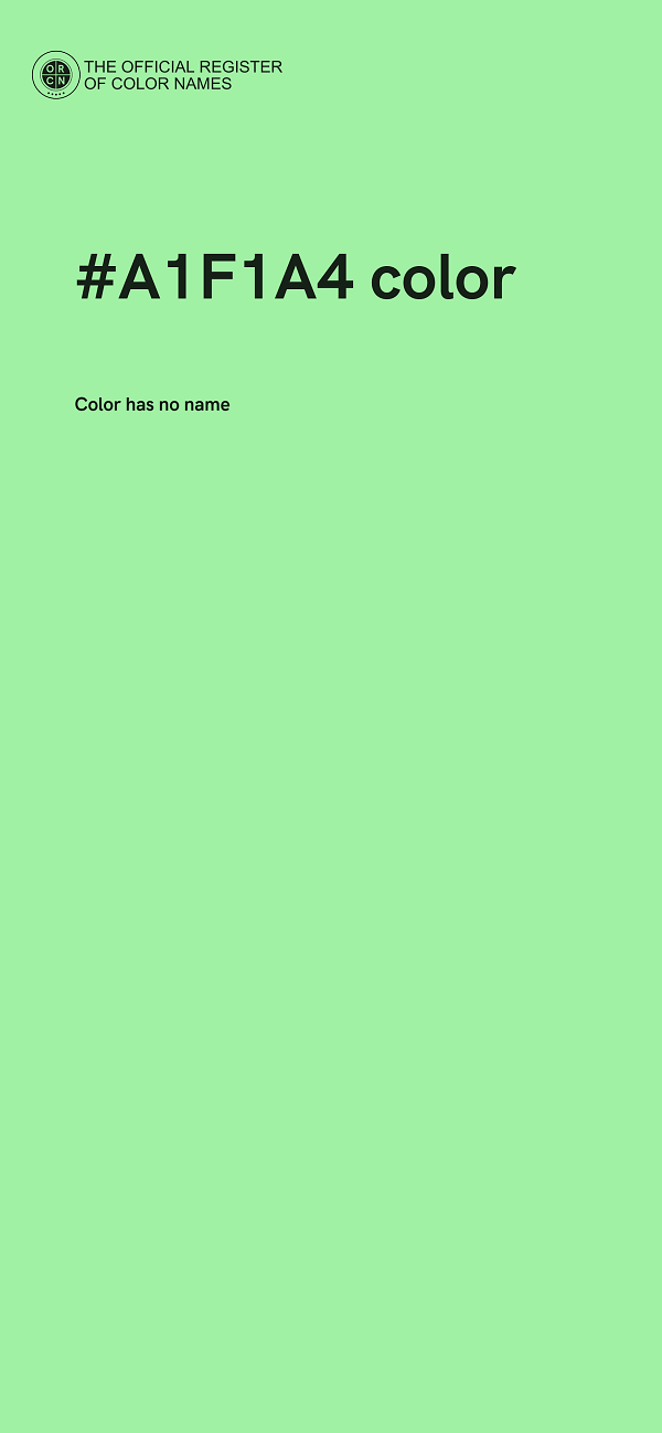 #A1F1A4 color image