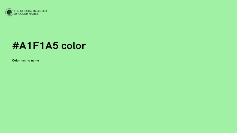 #A1F1A5 color image