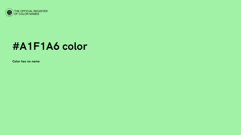 #A1F1A6 color image
