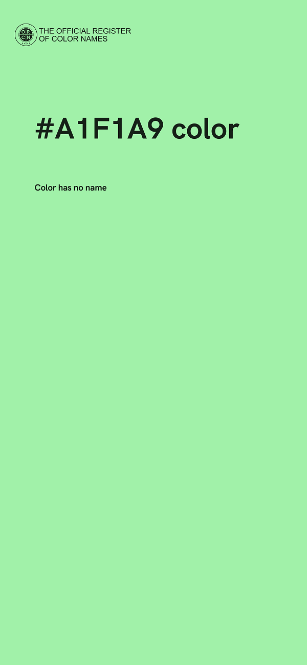 #A1F1A9 color image