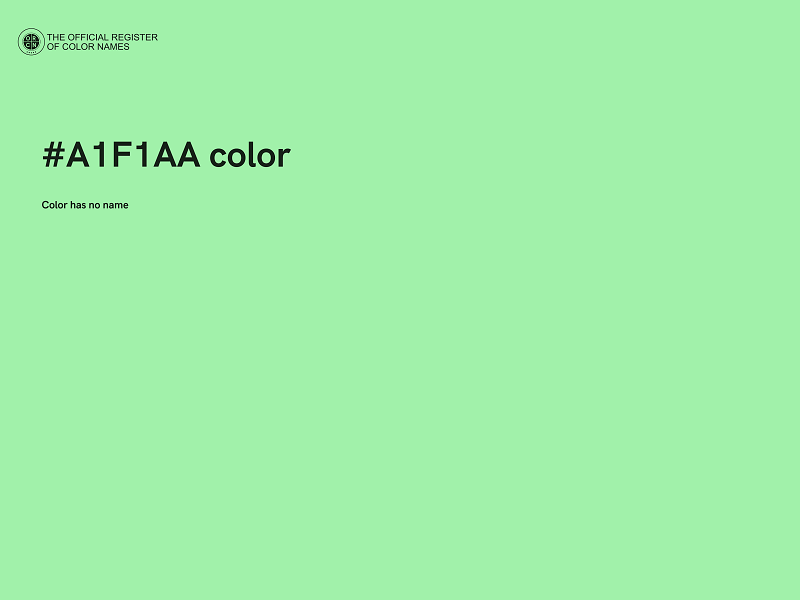 #A1F1AA color image