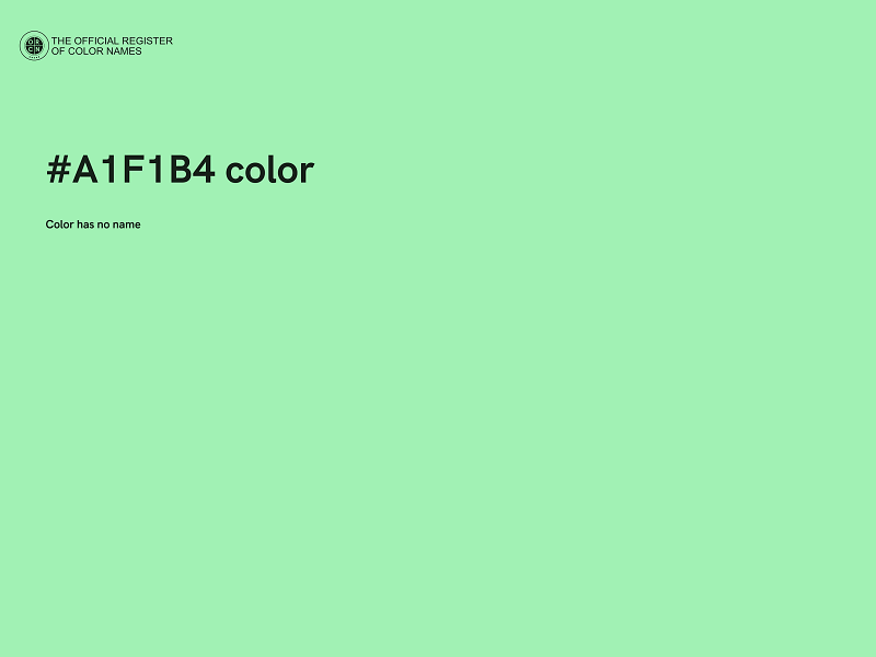 #A1F1B4 color image