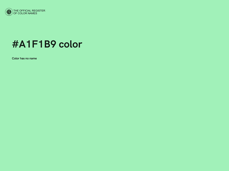 #A1F1B9 color image