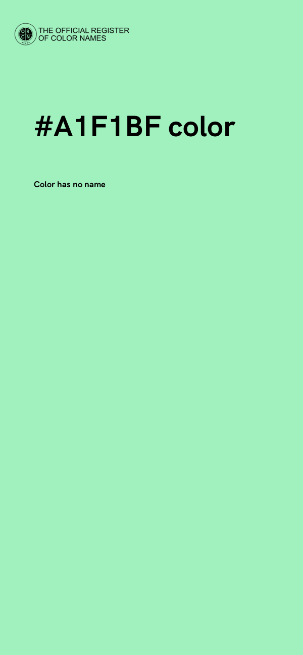 #A1F1BF color image