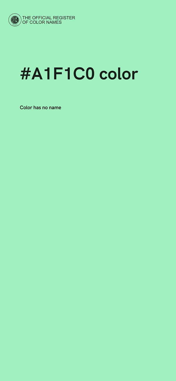 #A1F1C0 color image