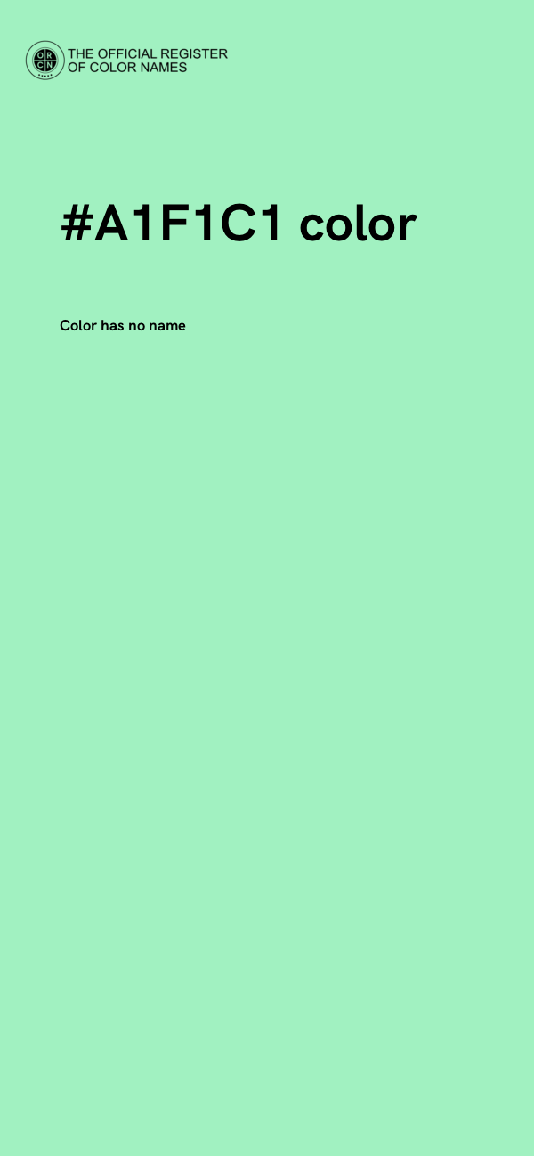 #A1F1C1 color image