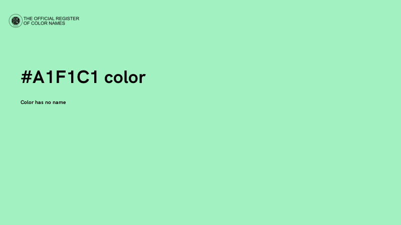 #A1F1C1 color image