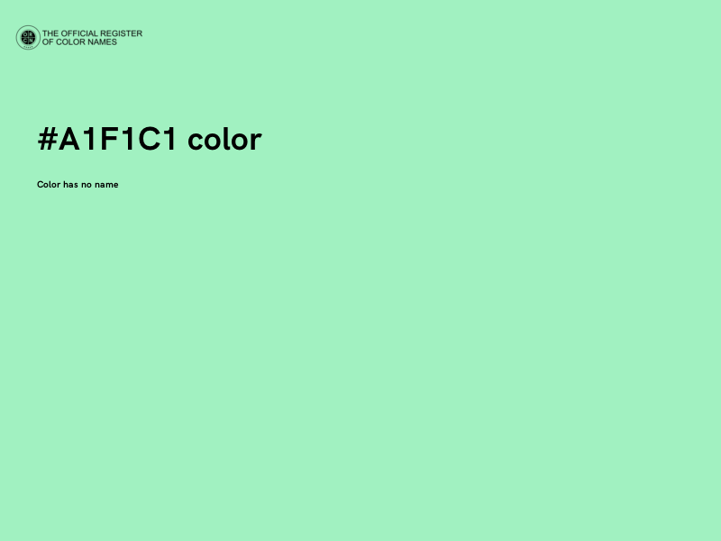 #A1F1C1 color image