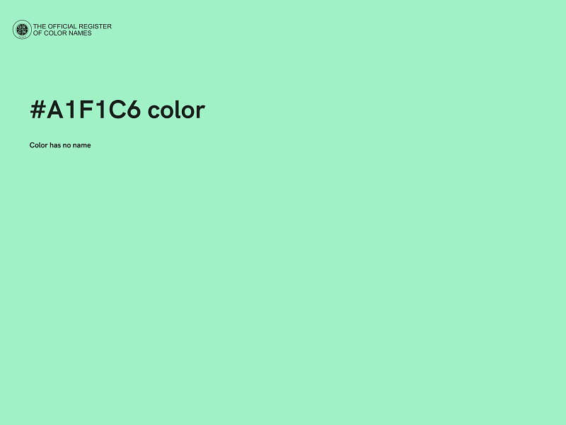 #A1F1C6 color image