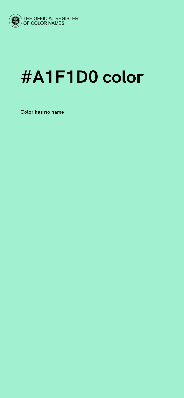 #A1F1D0 color image