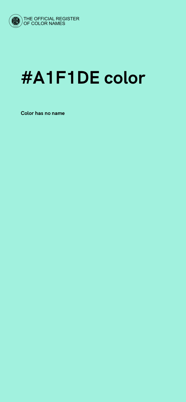 #A1F1DE color image