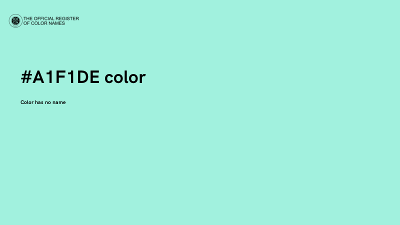 #A1F1DE color image