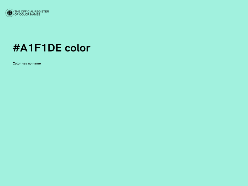 #A1F1DE color image