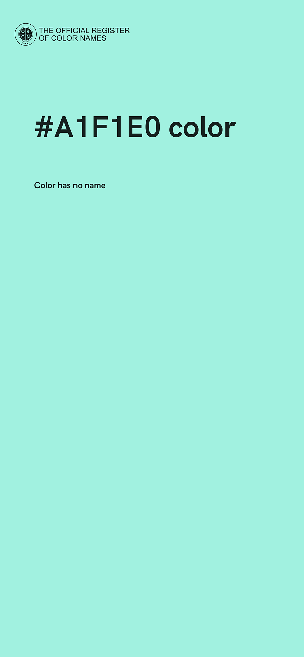 #A1F1E0 color image