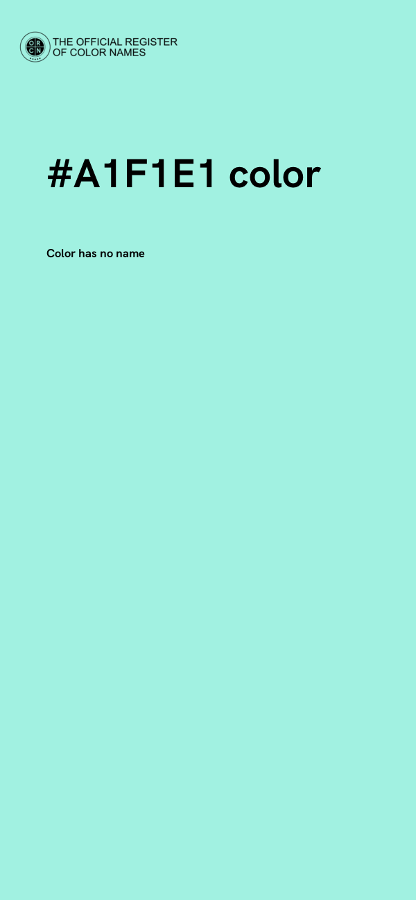 #A1F1E1 color image