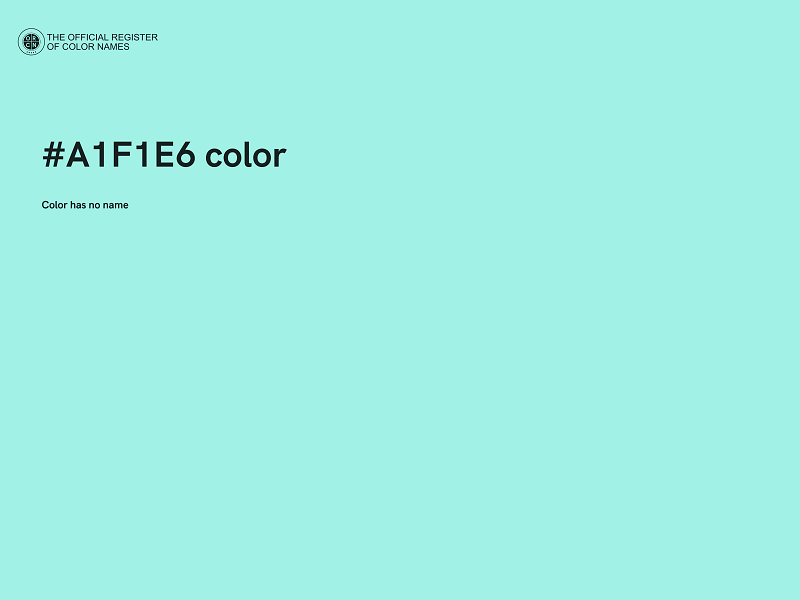 #A1F1E6 color image